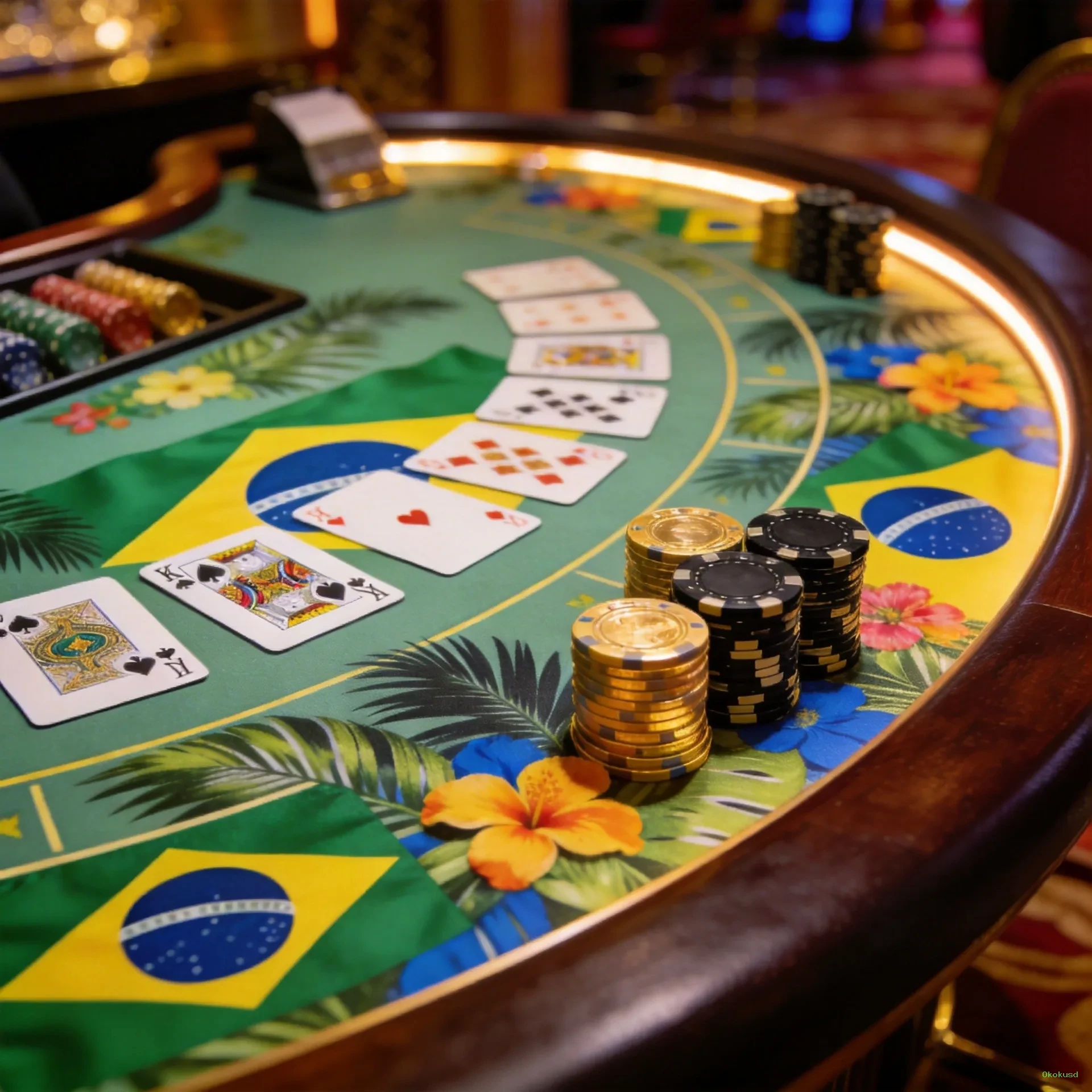 Jogos de Mesa Premium Okokusd - Blackjack, Roleta, Baccarat